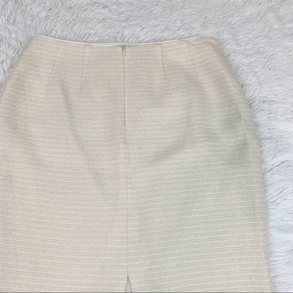 Lafayette 148 tweed Wool blend Pencil Skirt knee length ivory - Picture 8 of 14